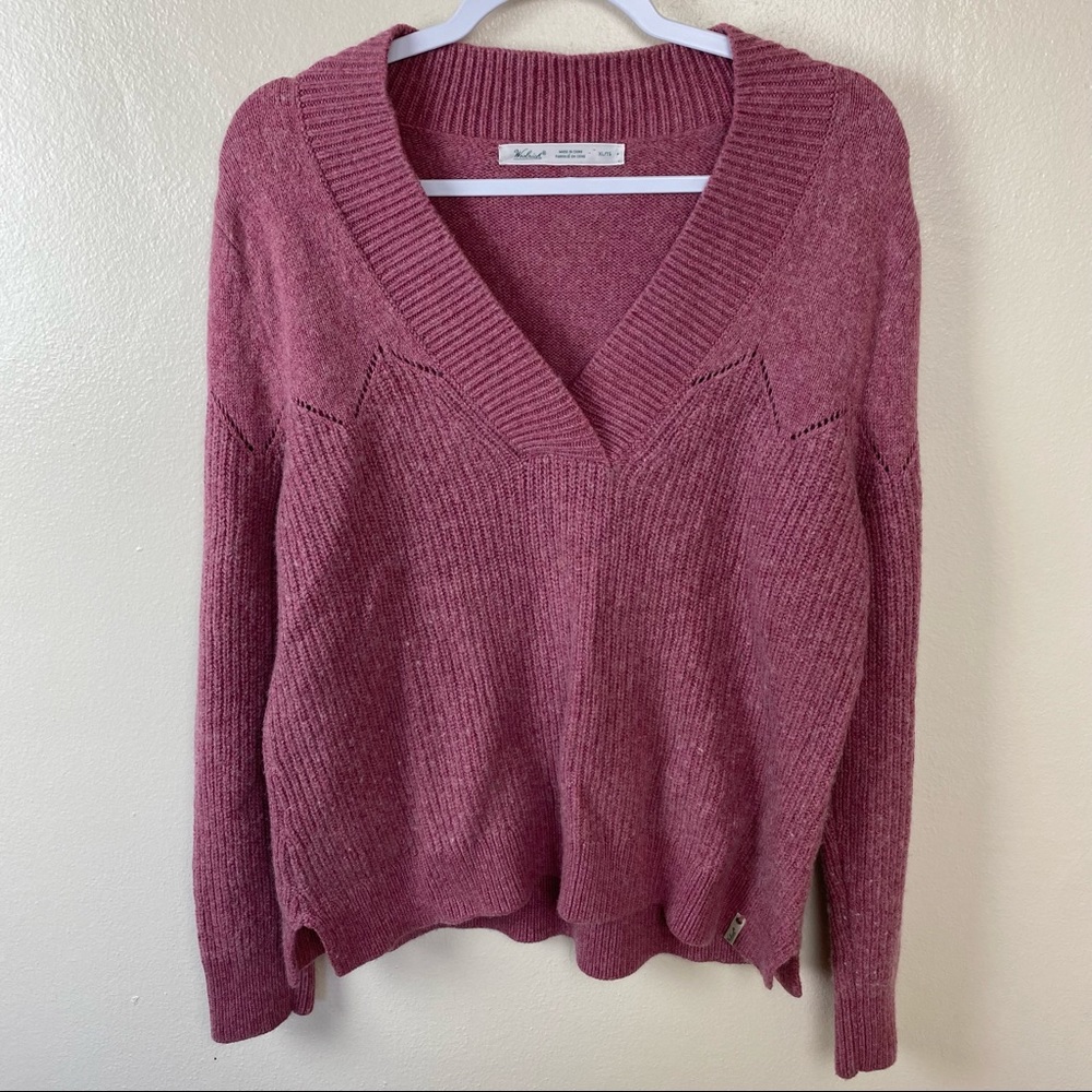 Woolrich Maple Way V-Neck Wool Cashmere Blend Sweater
